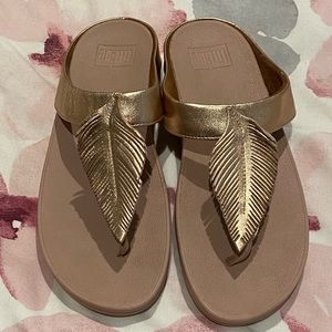 Rose gold Feather Fitflops